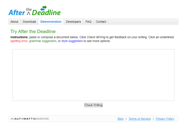 Check Spelling, Style, and Grammar with After the Deadline