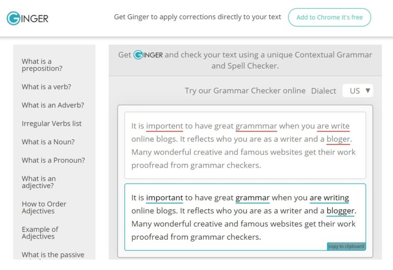 ginger grammar checker free download