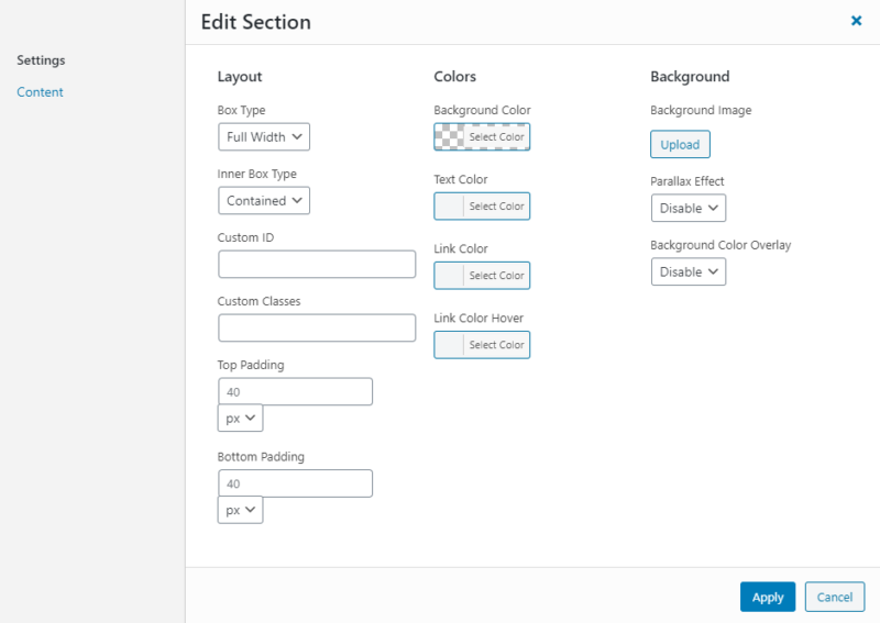 Sections module in GP Premium