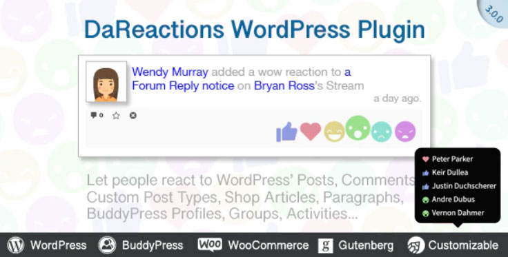 Reactions WordPress Plugin