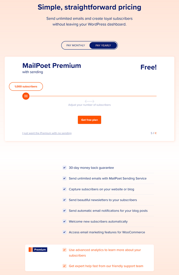 MailPoet Pricing